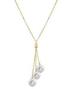 7.0-7.5mm Peach Freshwater Pearl Necklace - AAAA Quality 16 Choker Length / Ball Clasp 14K Yellow Gold